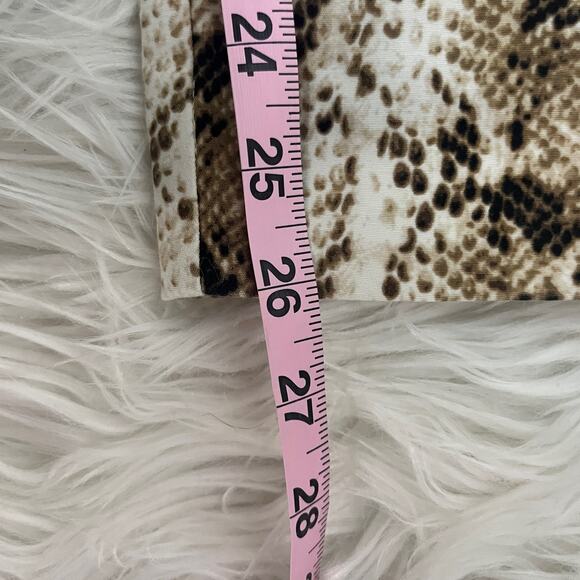 White House Black Market Black and Tan Snake Print Slim Ankle Pants 10R - Picture 7 of 7